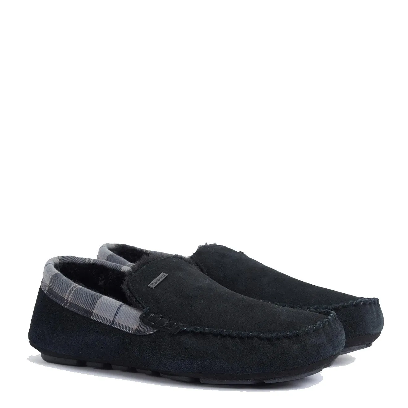 Barbour Monty Slippers Black Suede