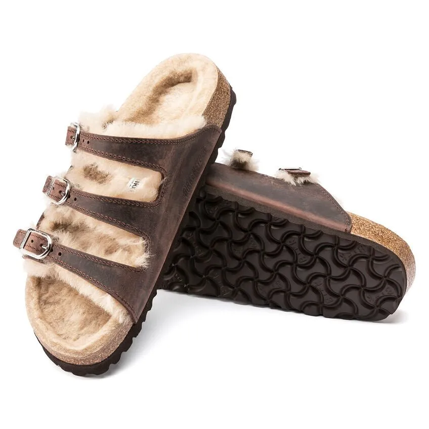 Birkenstock Women's Florida Shearling - Habana Oiled Leather