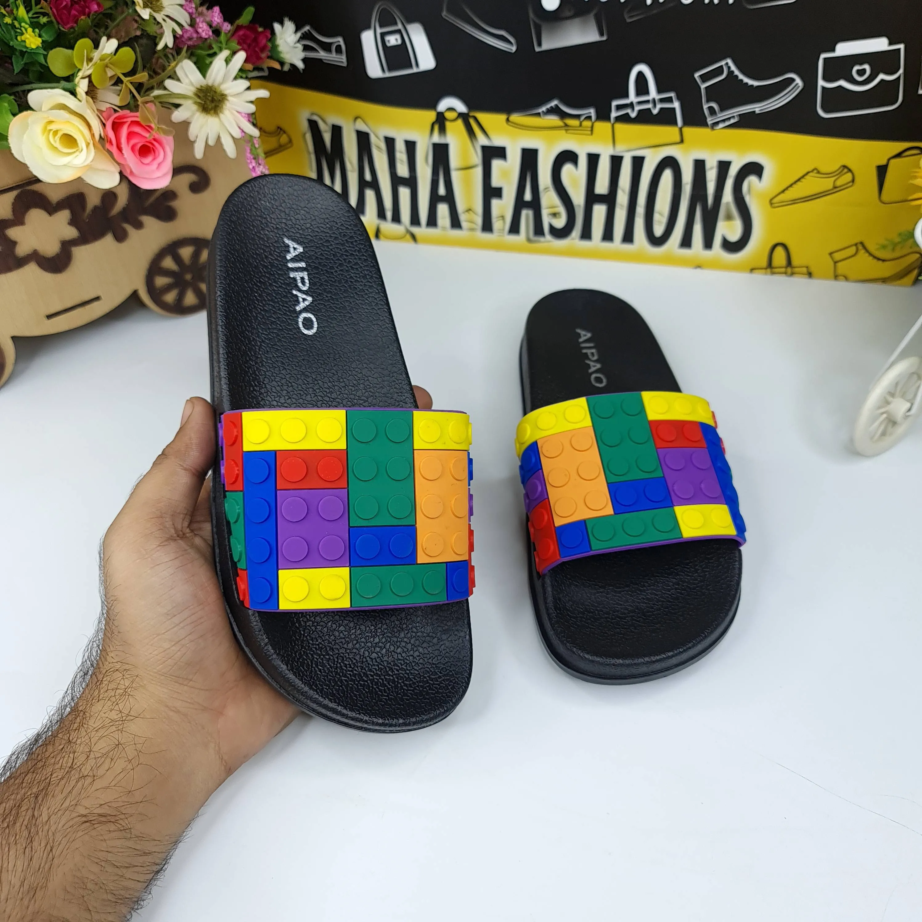 Black Multi Puzzle Slides