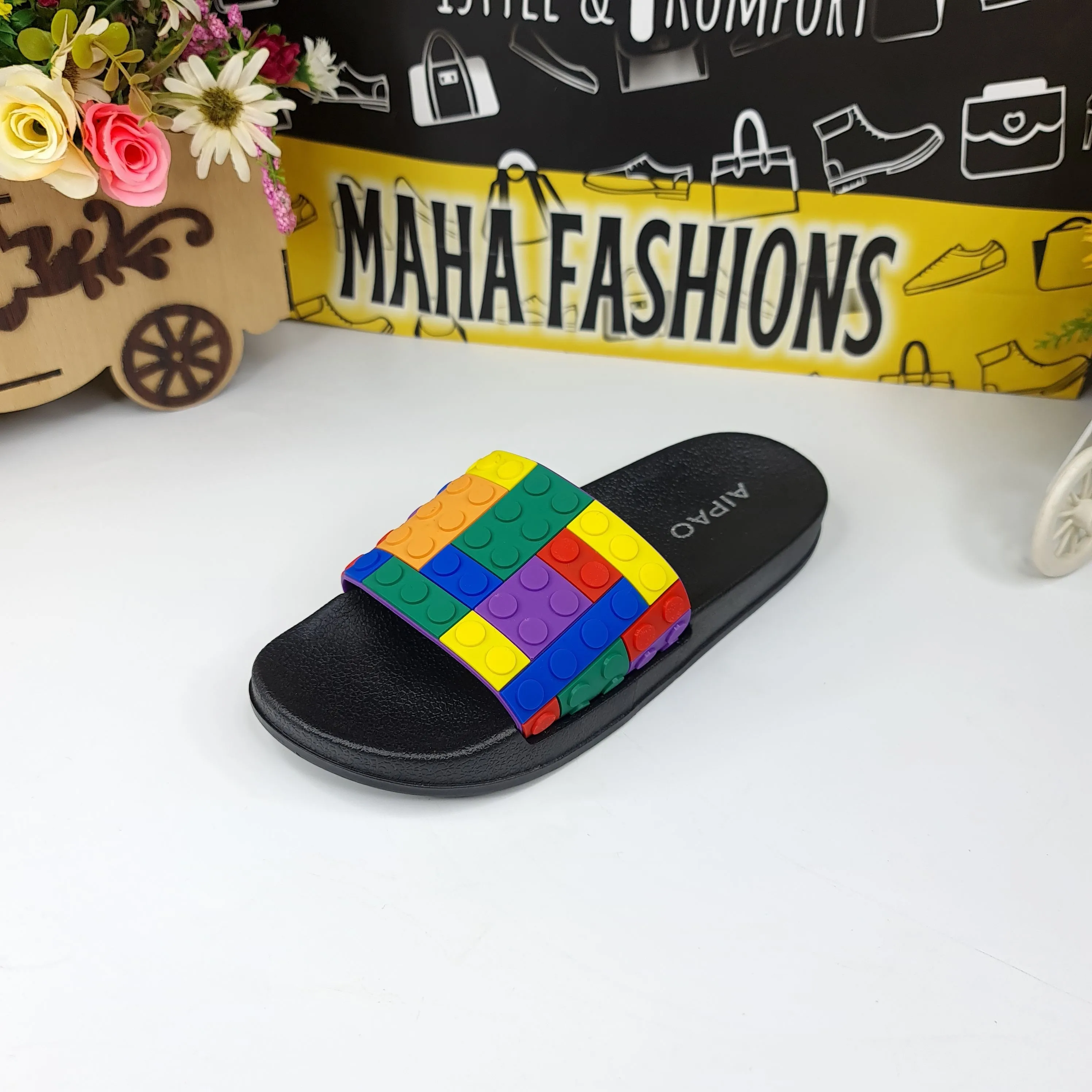 Black Multi Puzzle Slides