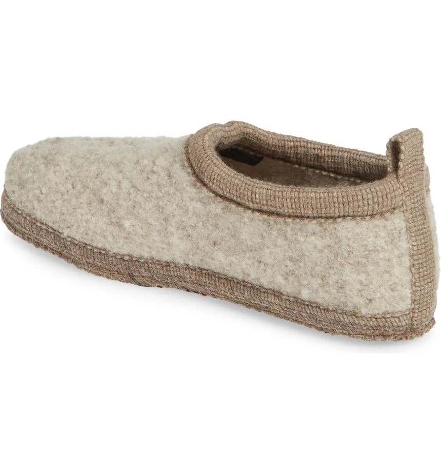 Boiled Wool Slipper "Freddie" in Natural