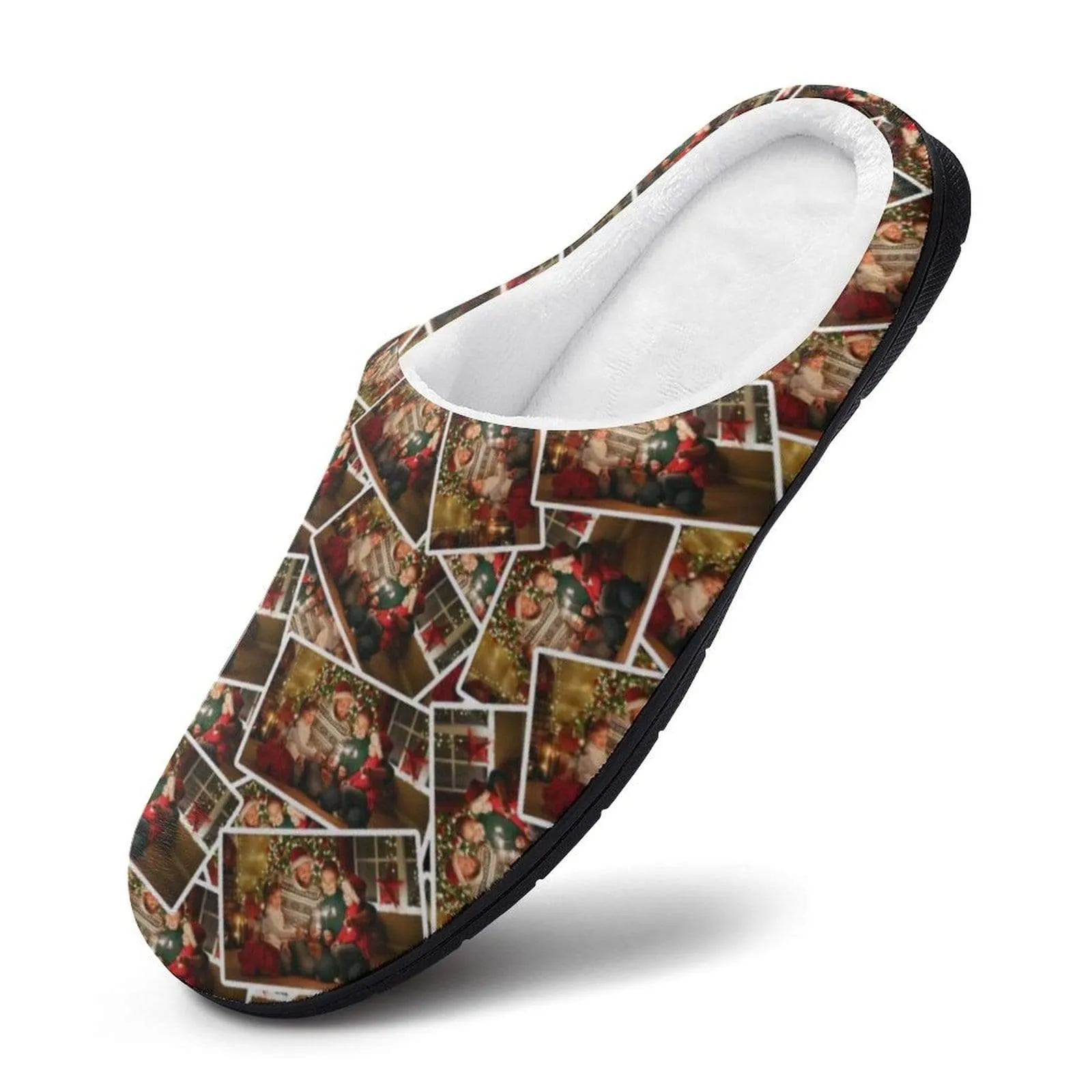 Custom Photo Seamless Family All Over Print Cotton Slippers For Men Women