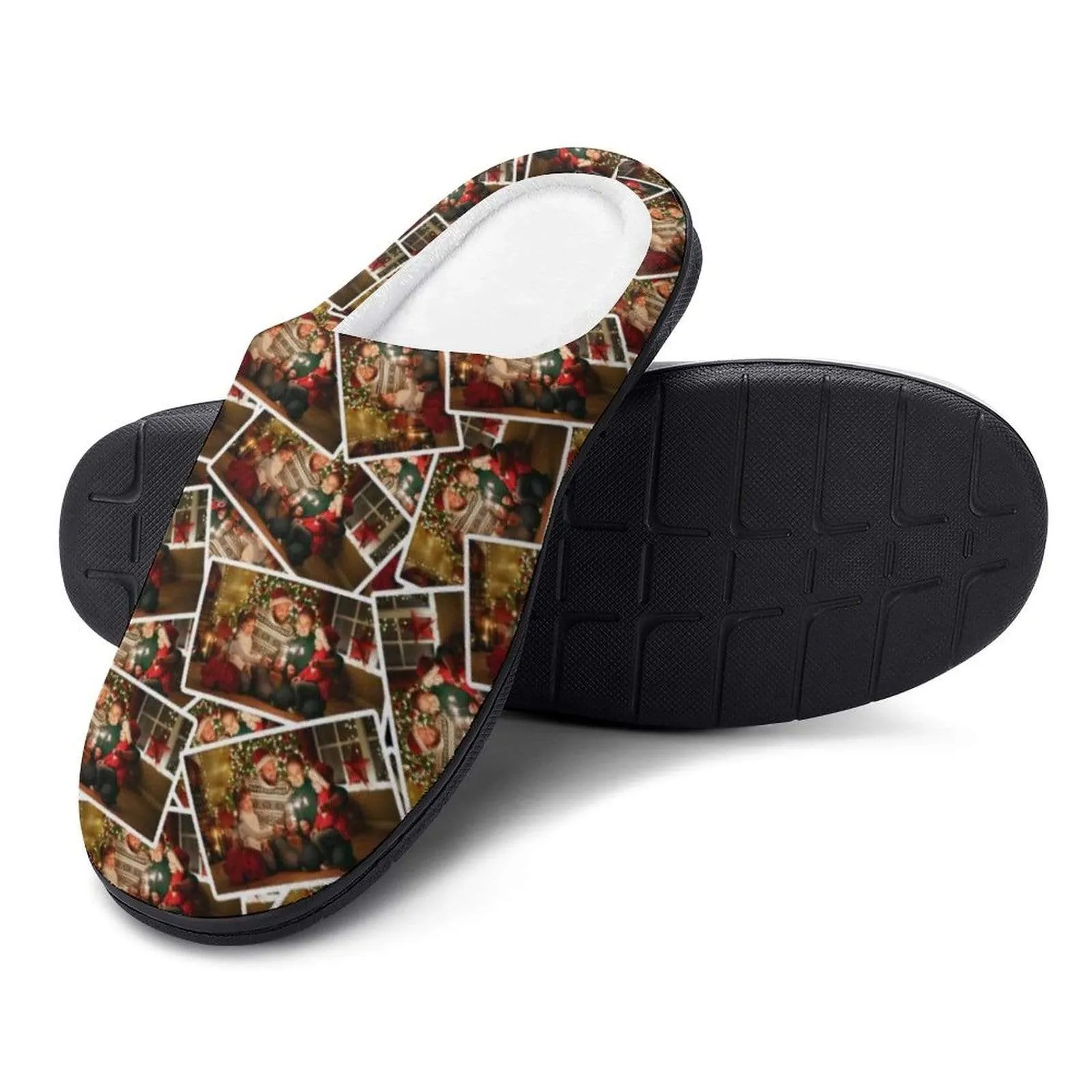 Custom Photo Seamless Family All Over Print Cotton Slippers For Men Women