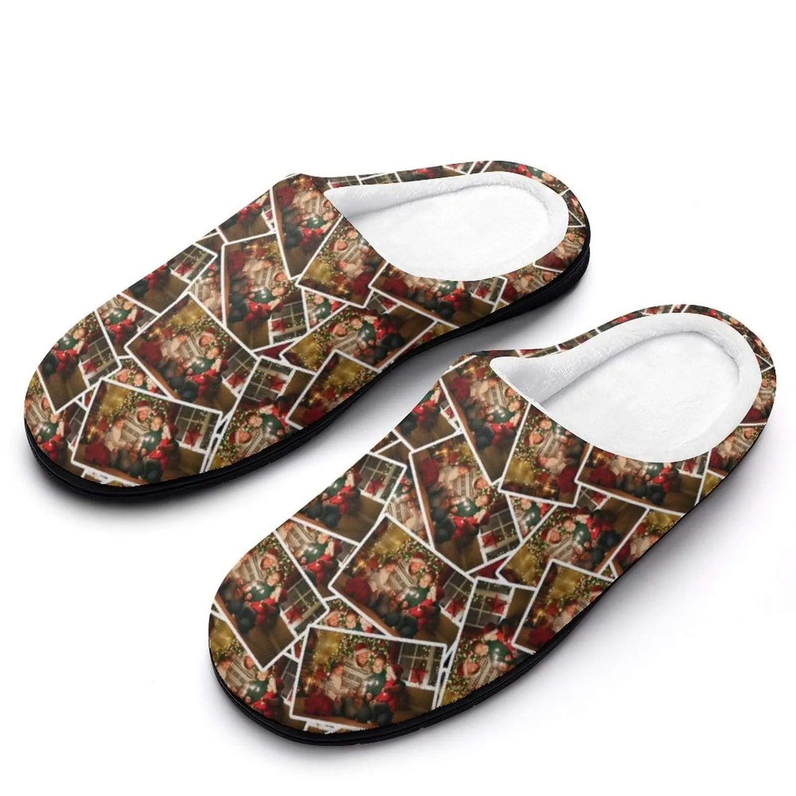 Custom Photo Seamless Family All Over Print Cotton Slippers For Men Women