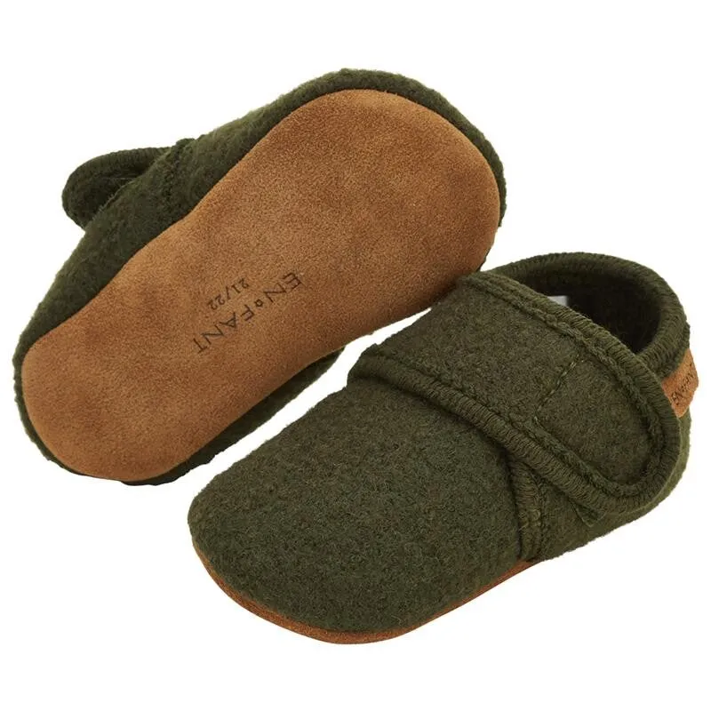 En Fant Baby Wool Slippers - Navy