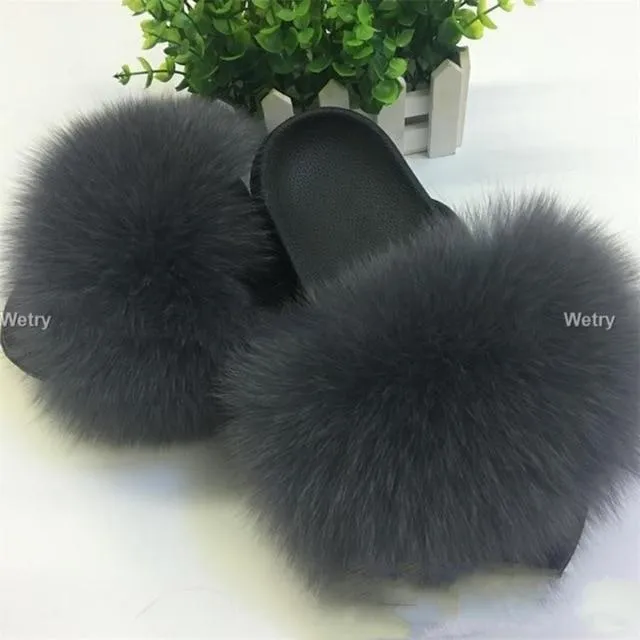 Faux Fur Slippers