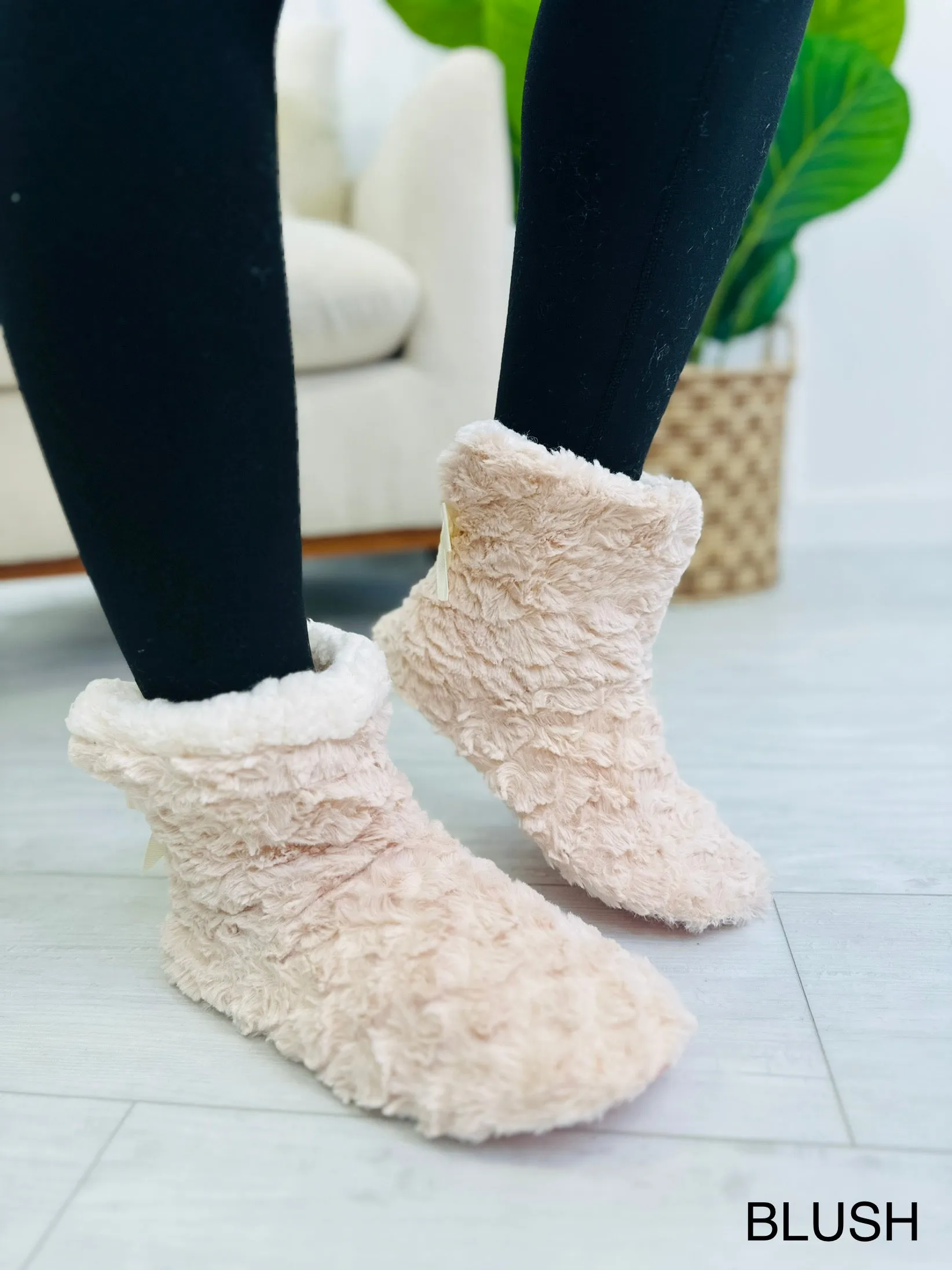 Fur Bow Slippers- Multiple Colors!