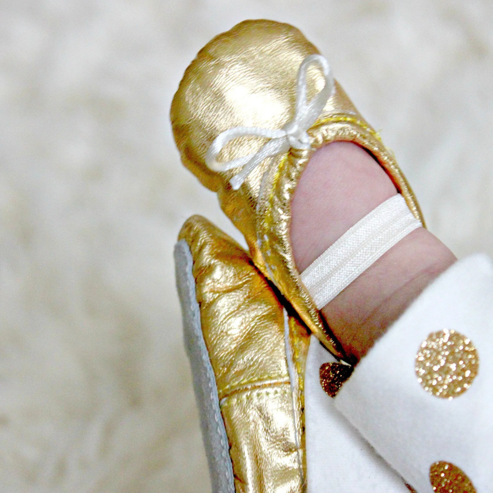 Gold Baby Ballet Slippers