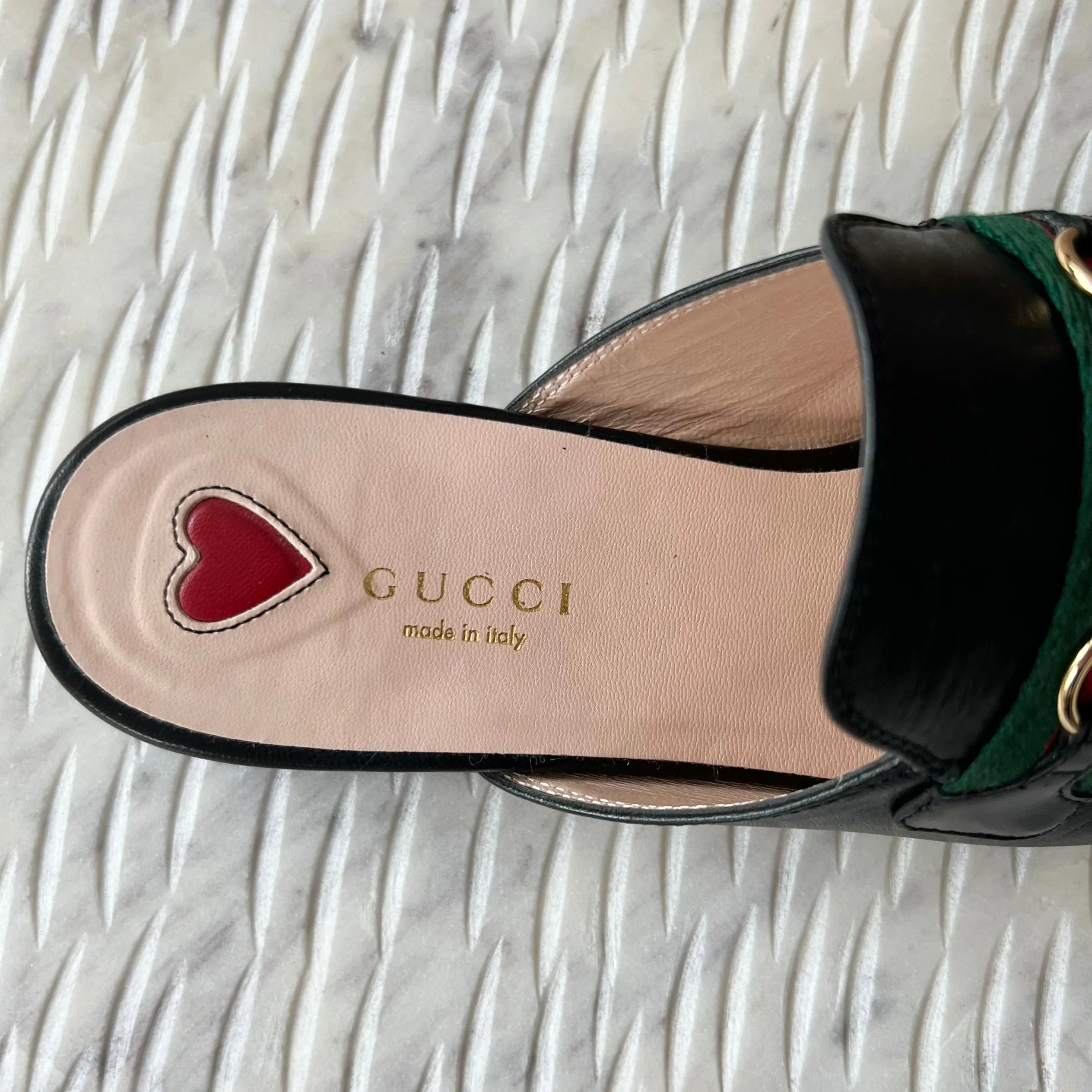 Gucci Princeton Leather Slippers