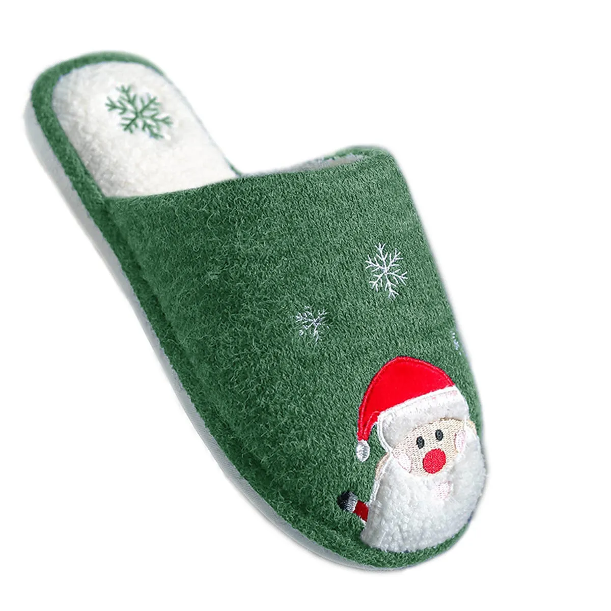 Haute Edition Women's Holiday Christmas Scuff Slide On Slippers