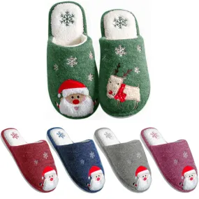 Haute Edition Women's Holiday Christmas Scuff Slide On Slippers