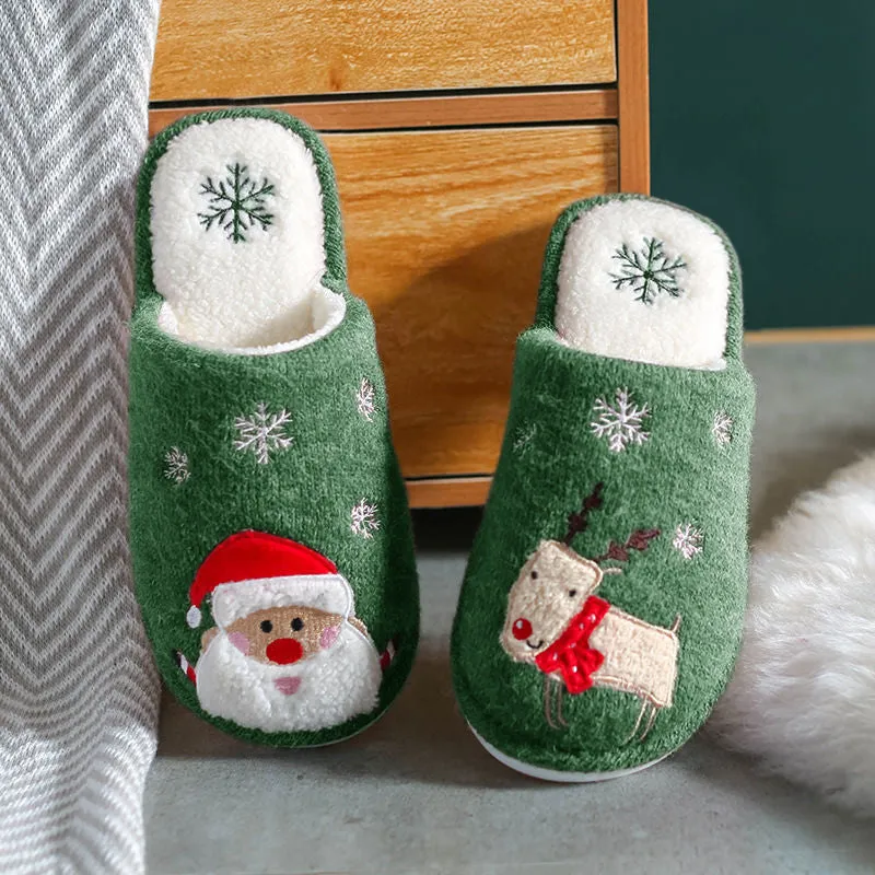 Haute Edition Women's Holiday Christmas Scuff Slide On Slippers