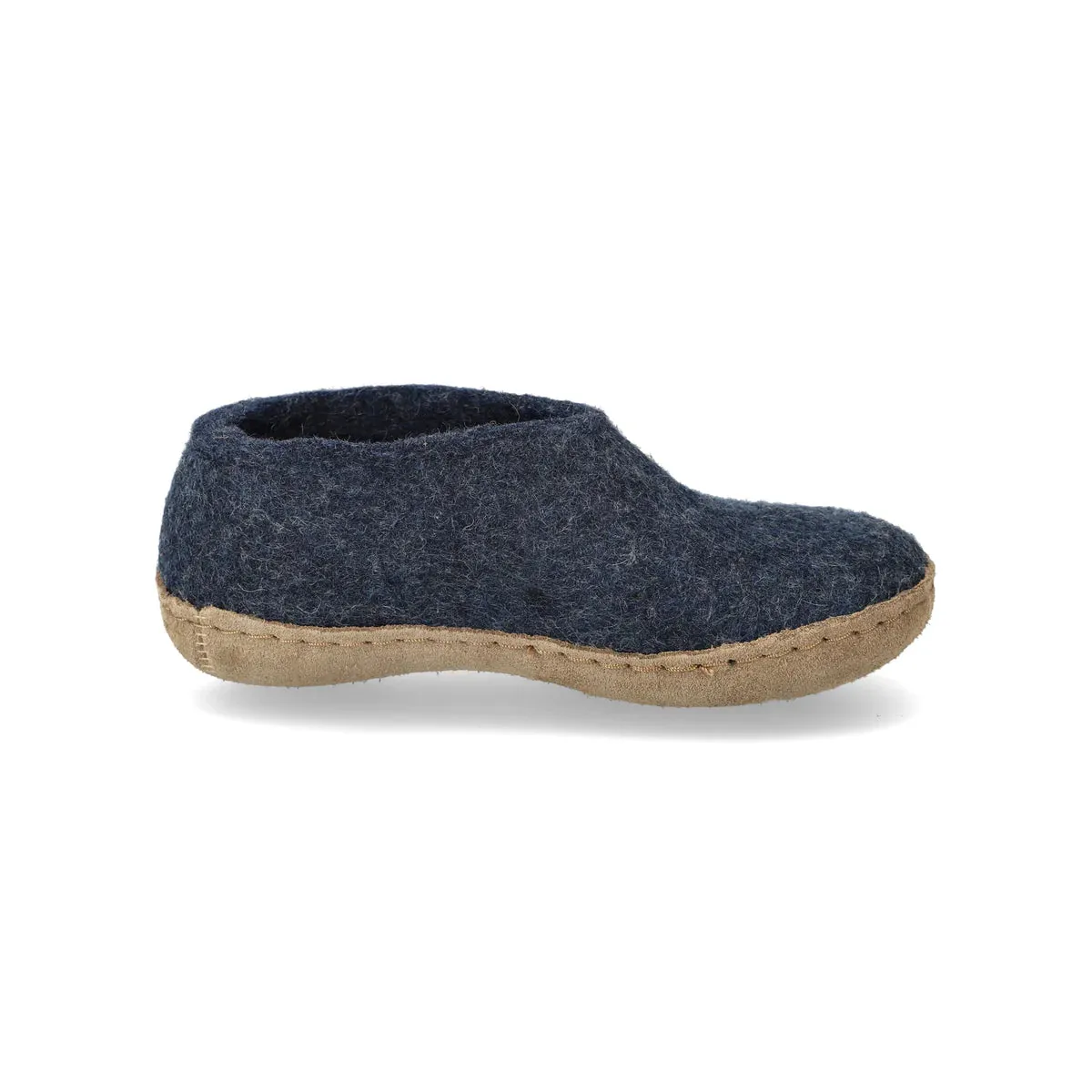 Junior Shoe with Leather Sole - Denim