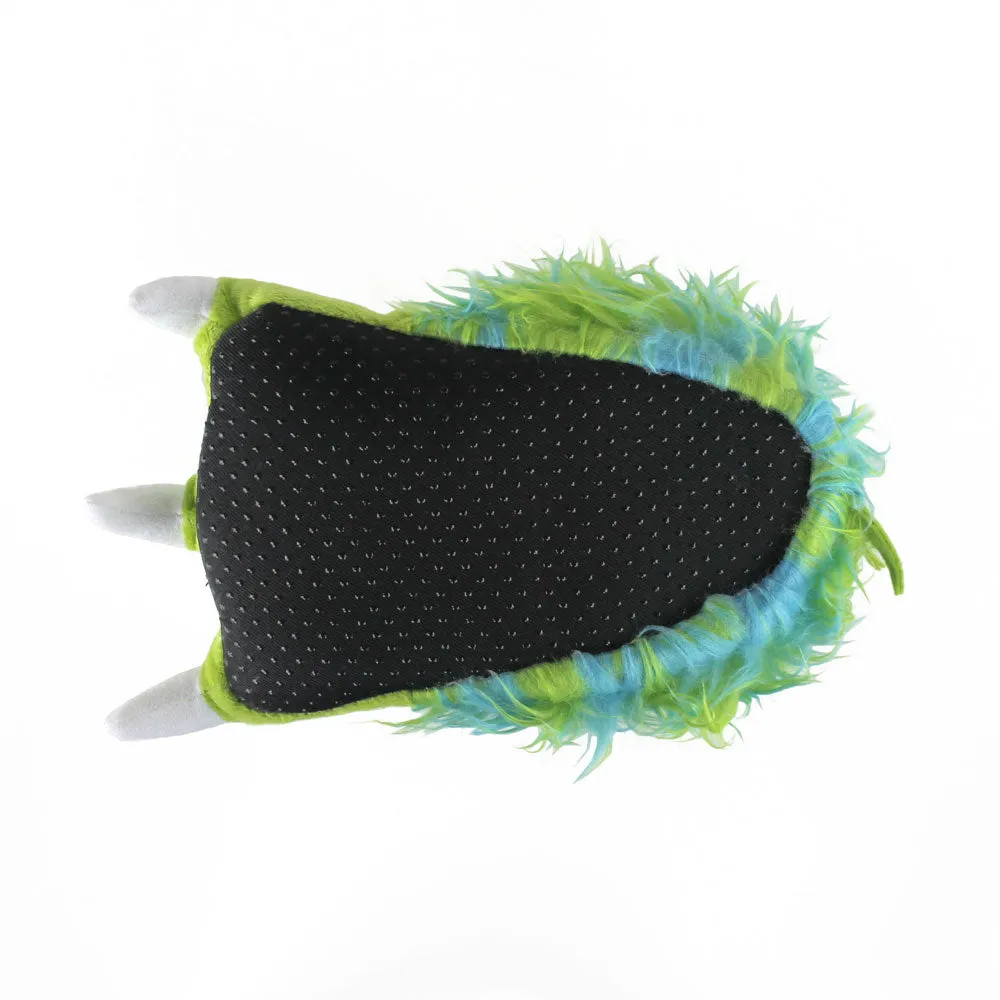 Kids Green Monster Claw Slippers