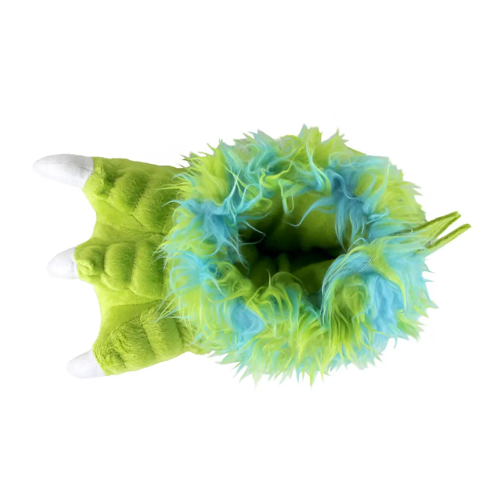 Kids Green Monster Claw Slippers