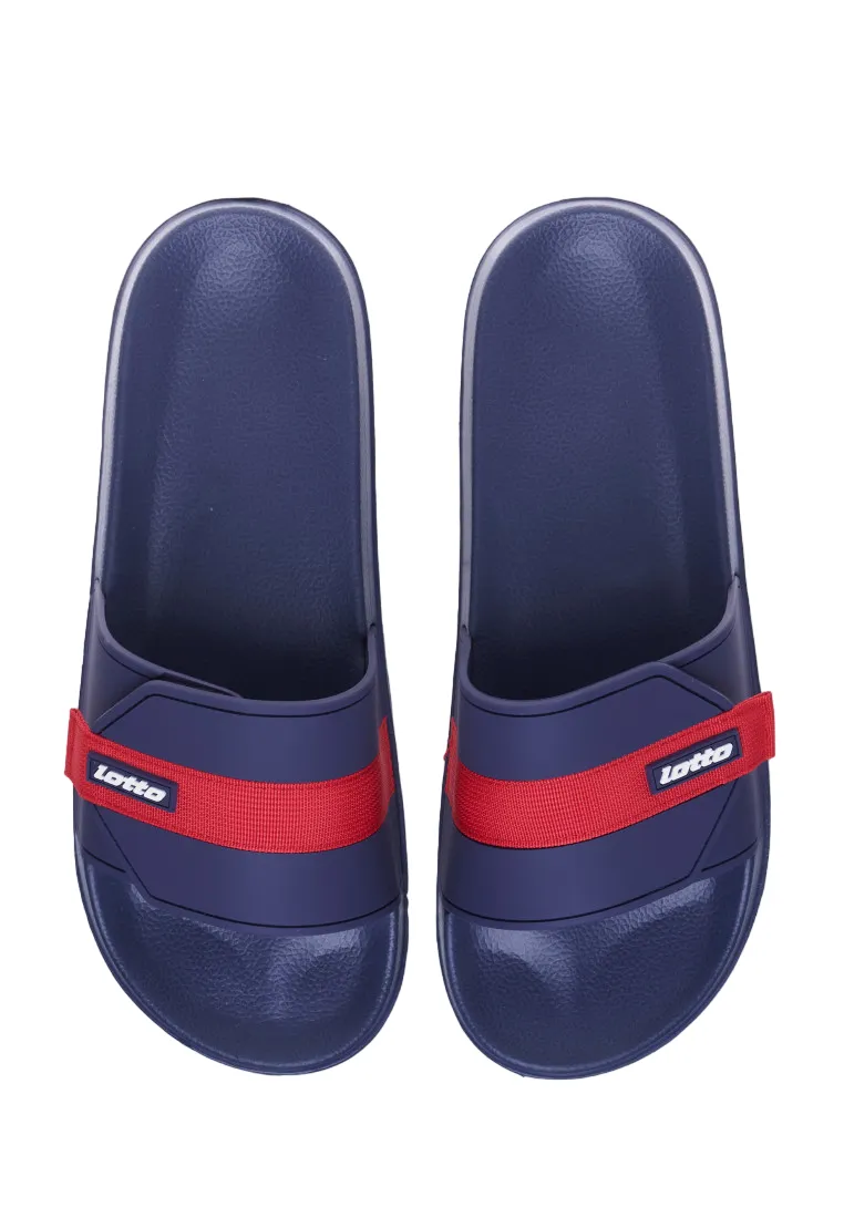 Lot swimming pool or sea slipper with strap 219535 0KT blue red