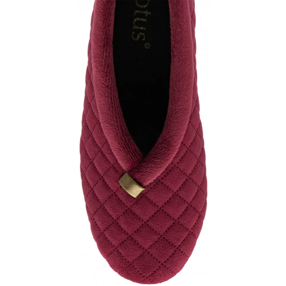 Lotus Bordo Eadie Wedge Slippers