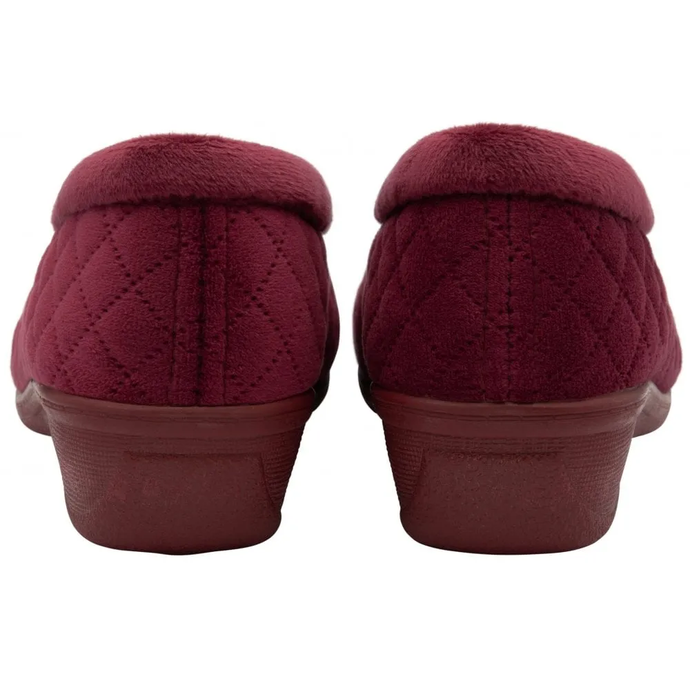 Lotus Bordo Eadie Wedge Slippers