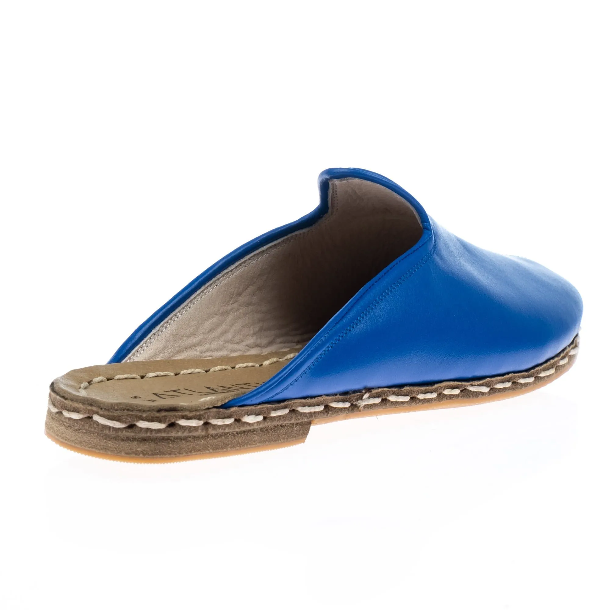 Men's Azure Blue Turkish Slippers