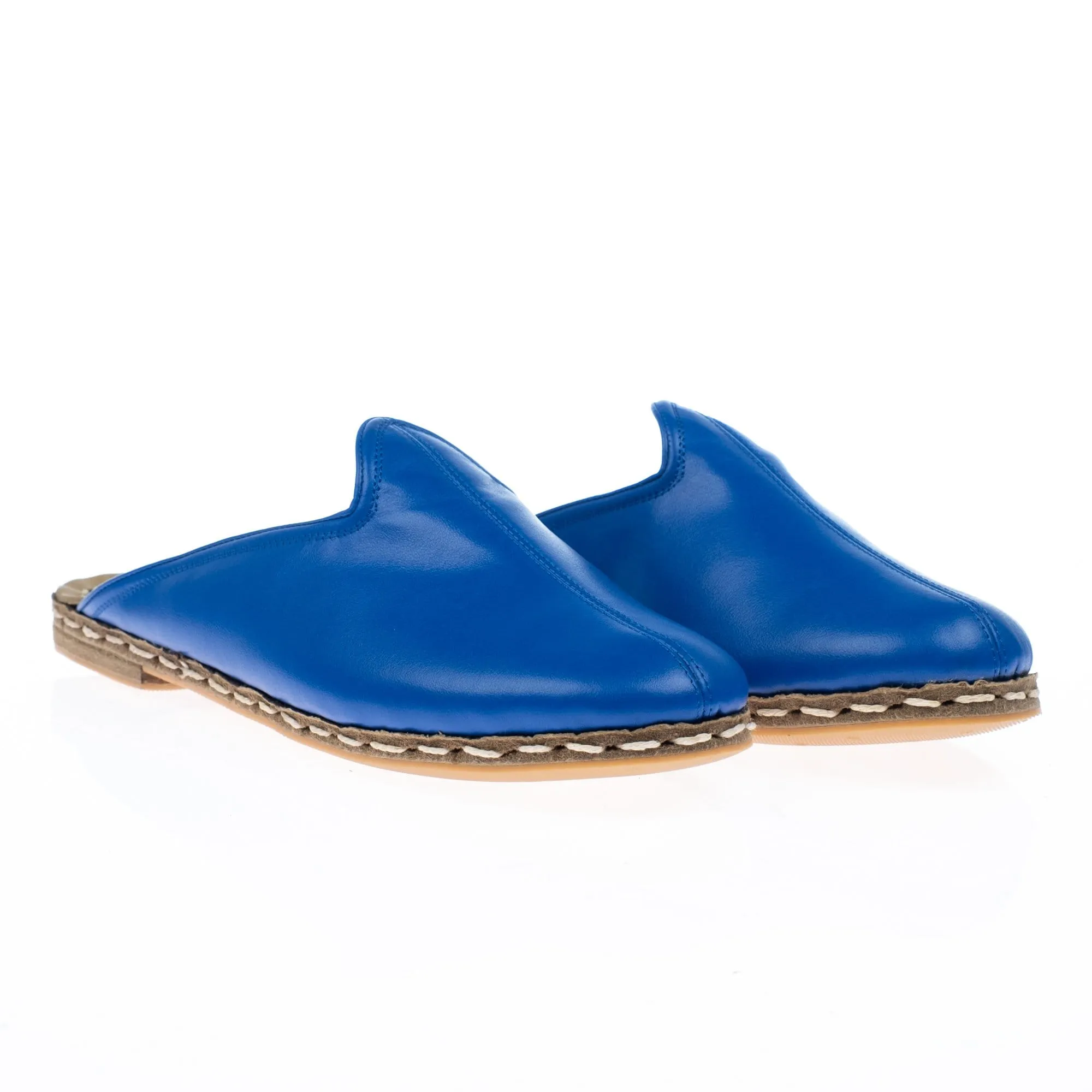 Men's Azure Blue Turkish Slippers