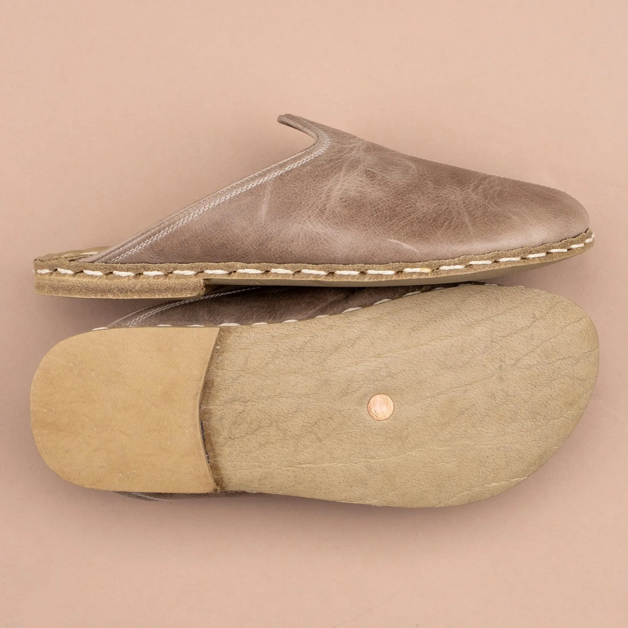 Men's Tan Barefoot Slippers