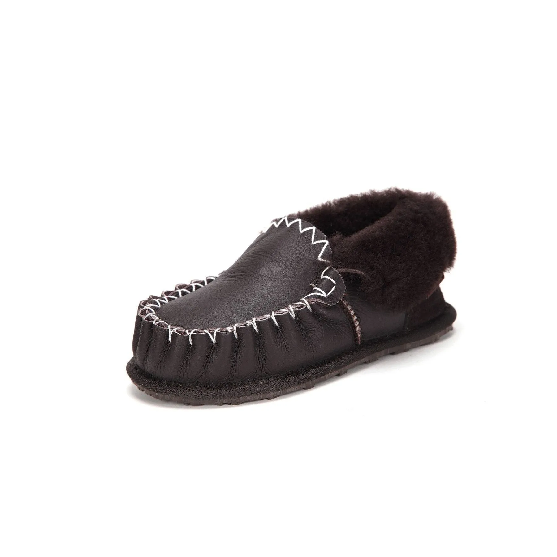 Moccasin - 100% Australian Sheepskin Suede UGG Slippers [Clearance]