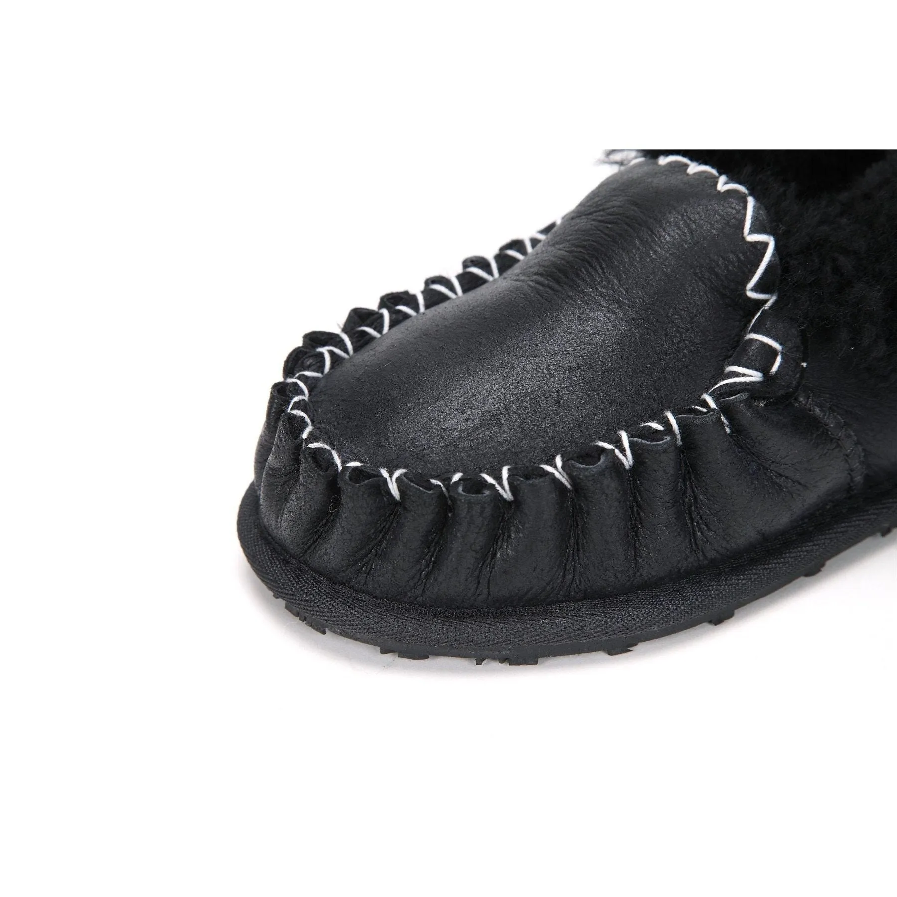 Moccasin - 100% Australian Sheepskin Suede UGG Slippers [Clearance]