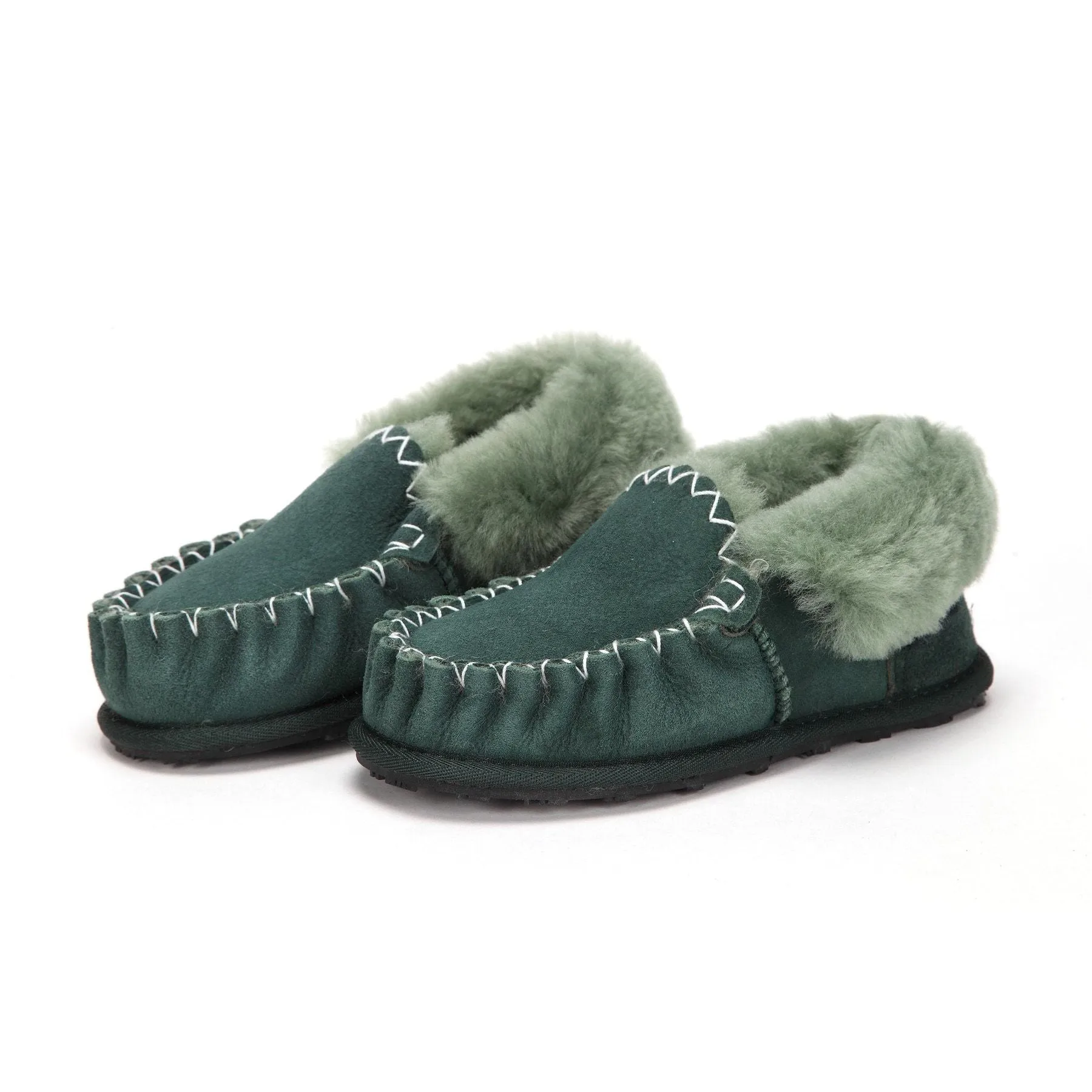 Moccasin - 100% Australian Sheepskin Suede UGG Slippers [Clearance]