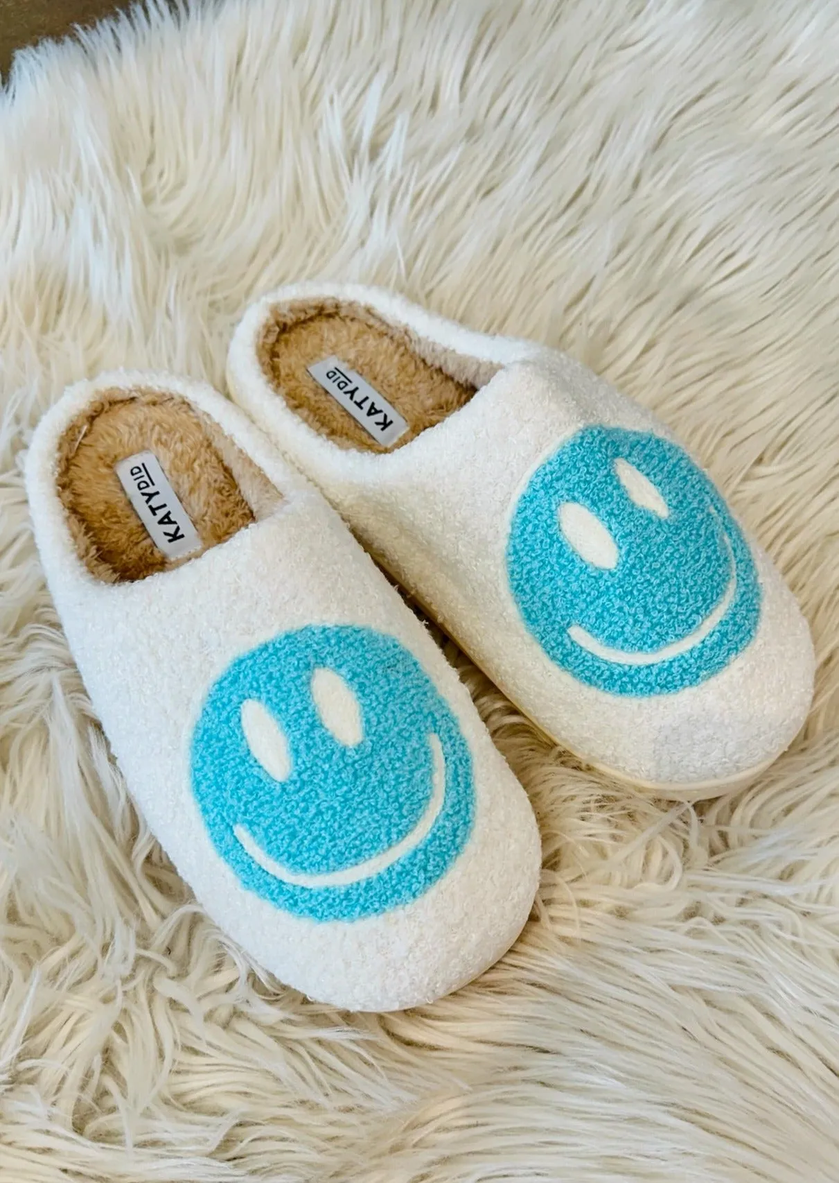 Pastel Happy Face Slippers