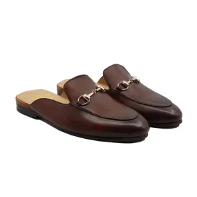 Portzone - Men's Brown Calf Leather Slipper