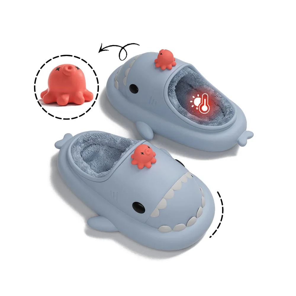 Sharkicks Basic - Winter Octopus Heel-open Shark Slippers