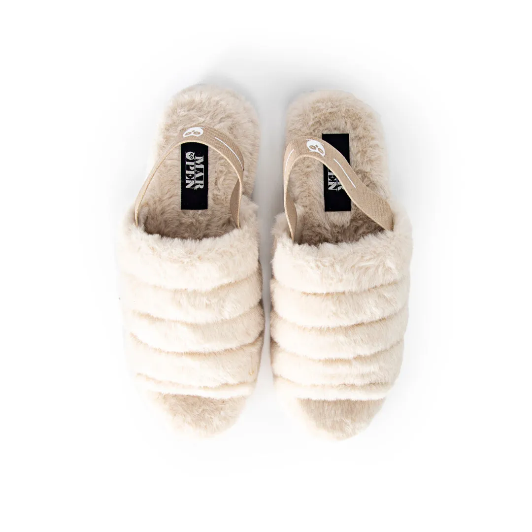 Slippers Abiertas Pelo Natural