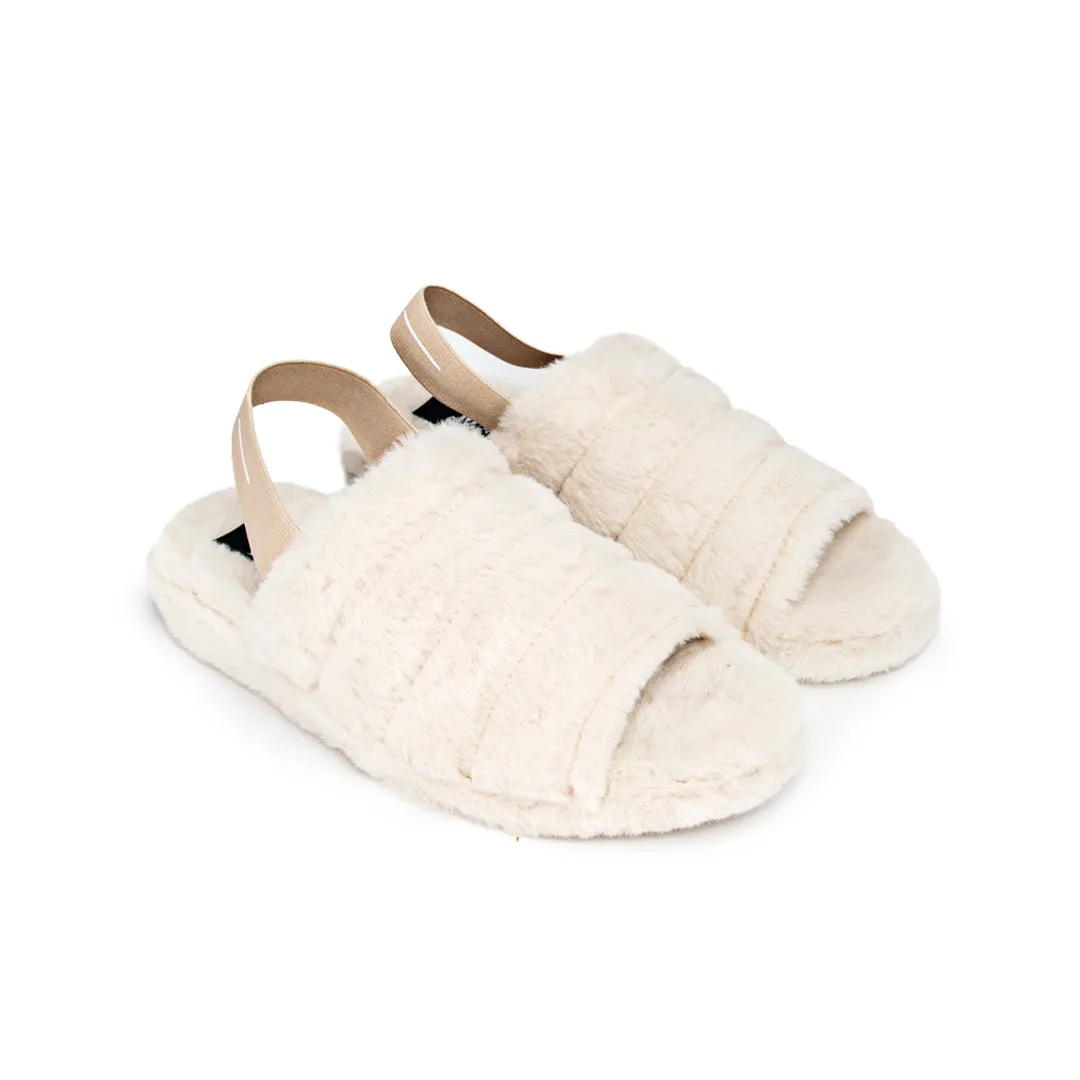 Slippers Abiertas Pelo Natural