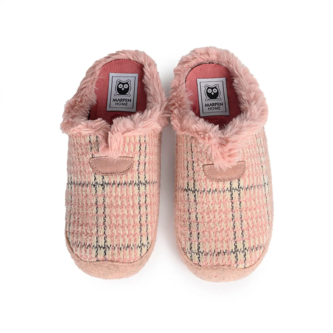 Slippers Cuadros Chanel Rosa