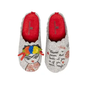 Slippers Frida Fieltro Gris