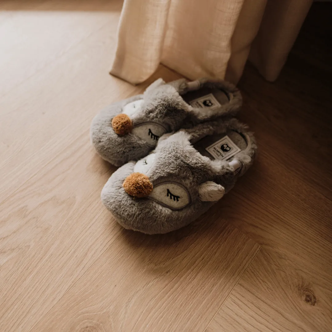 Slippers Osito Dormilon Gris