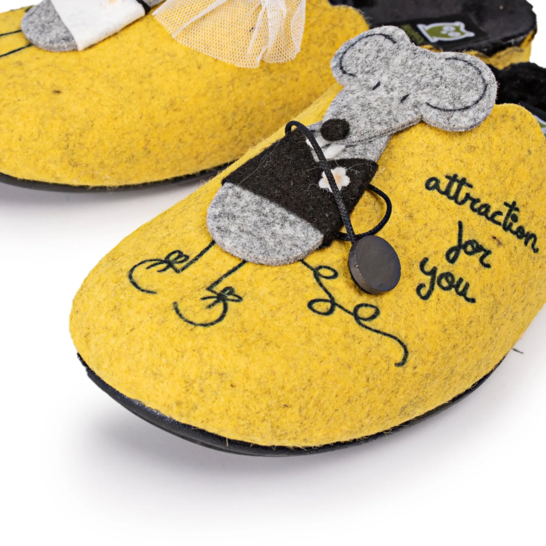 Slippers Pareja Ratones Amarillo