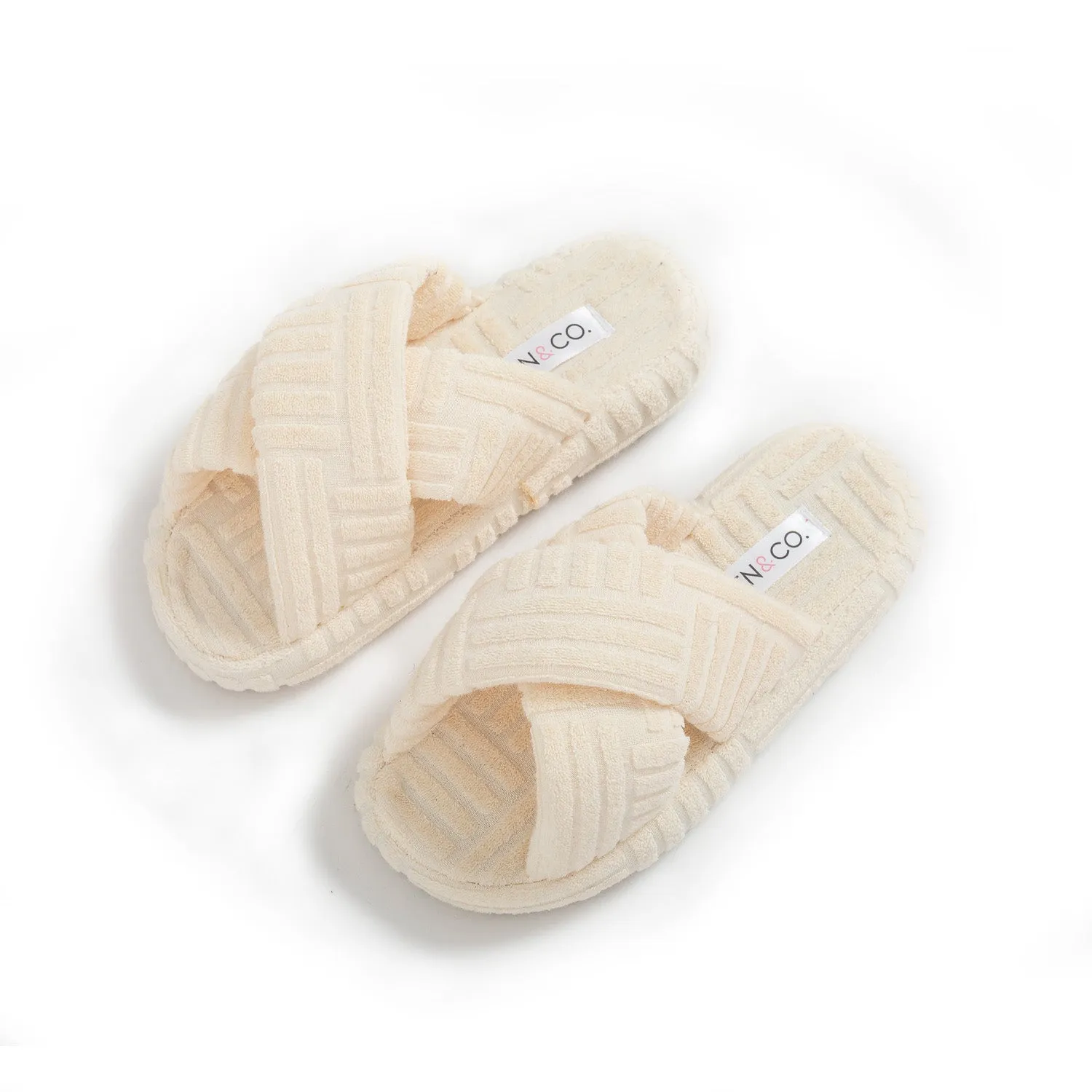 Sweet Dream Collection - Meg Criss Cross Textured Slippers