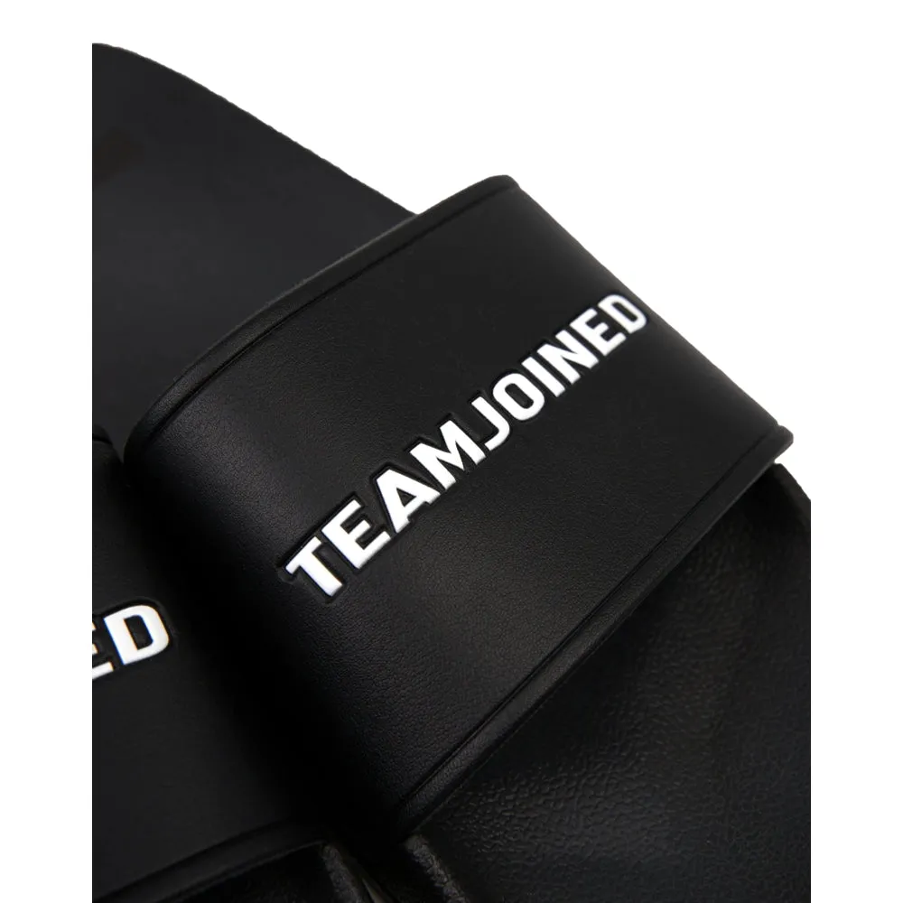 TEAMJOINED JOINED LOGO SLIPPERS-BLACK