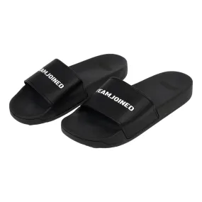 TEAMJOINED JOINED LOGO SLIPPERS-BLACK