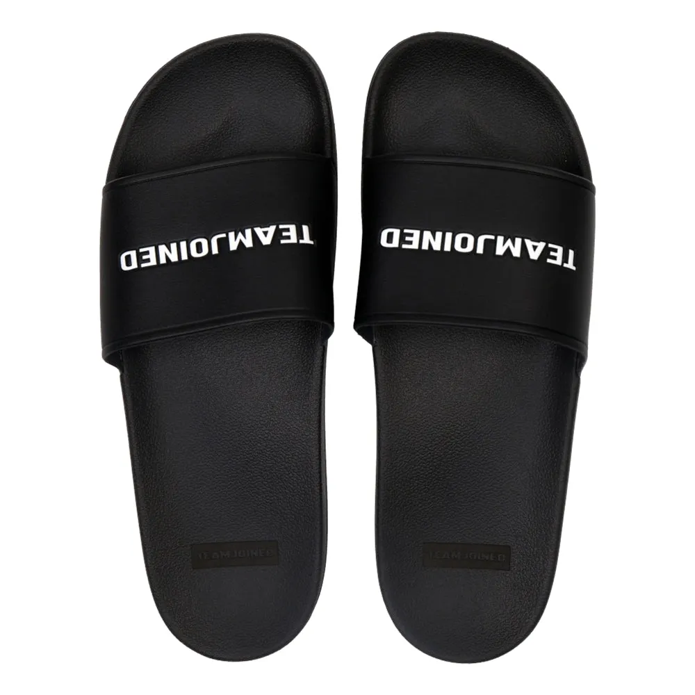 TEAMJOINED JOINED LOGO SLIPPERS-BLACK