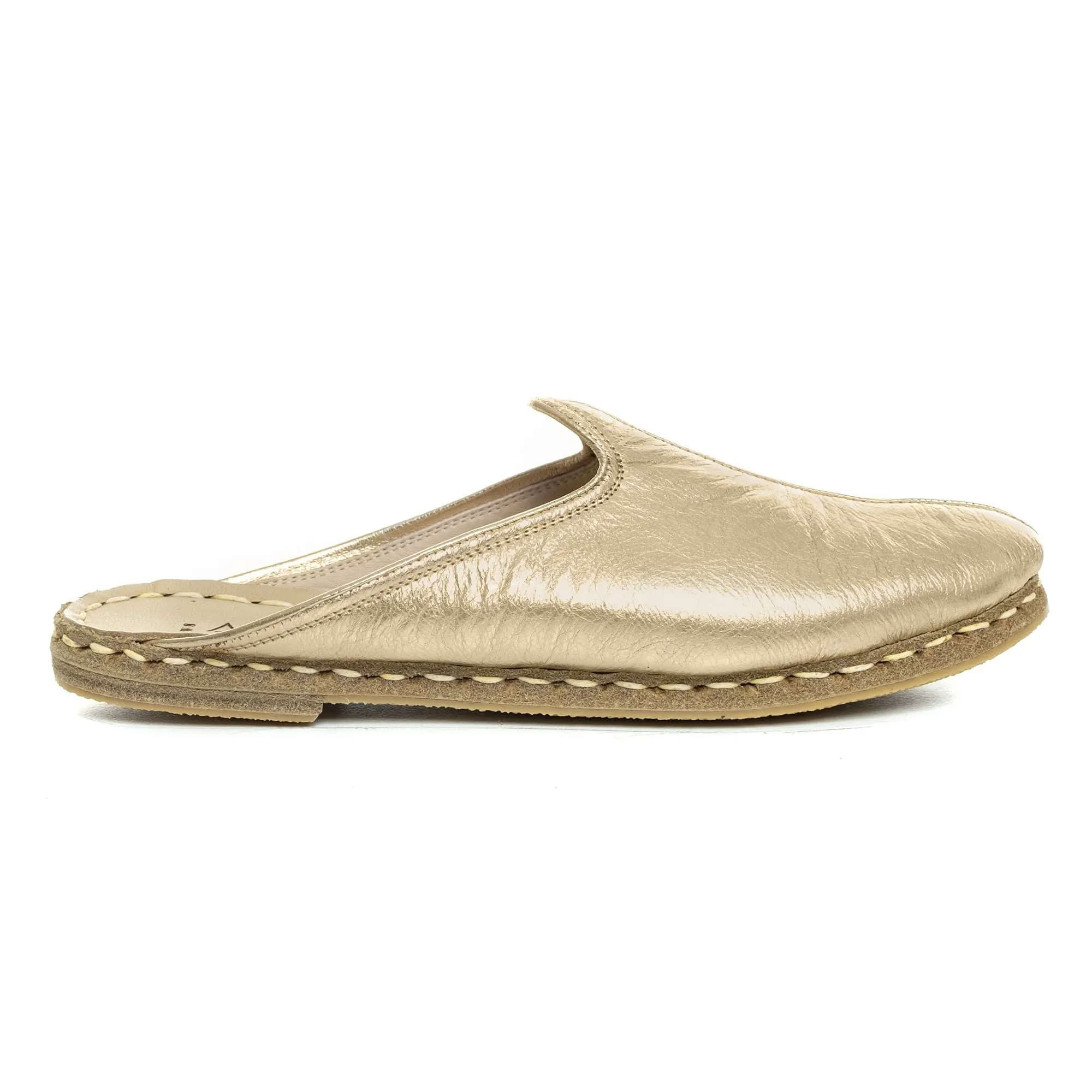 Women's Gold Slippers